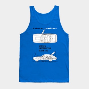 JENSEN INTERCEPTOR - road test data blueprint cutaway Tank Top